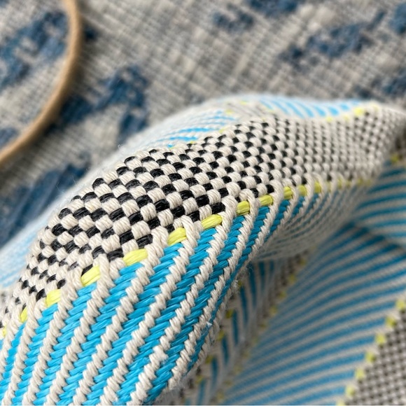 Woven Beach/ Market Tote Multi Colored Good Condition - Picture 6 of 7